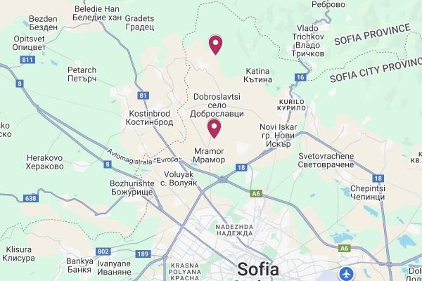2 локации - с. Мрамор или с. Балша, обл. София-град